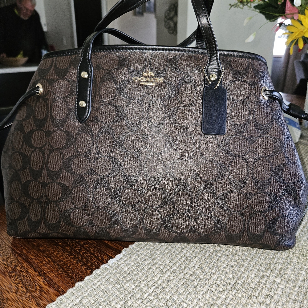 Coach Brown Signature Dome Satchel